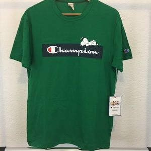 Champion x Peanuts Green T-Shirt